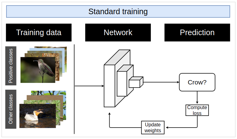 Figure 2: Standard model training procedure, illustrating a single training epoch.