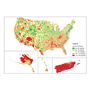 Calculating Geospatial Socioeconomic Indicators for Healthcare with US Census Data